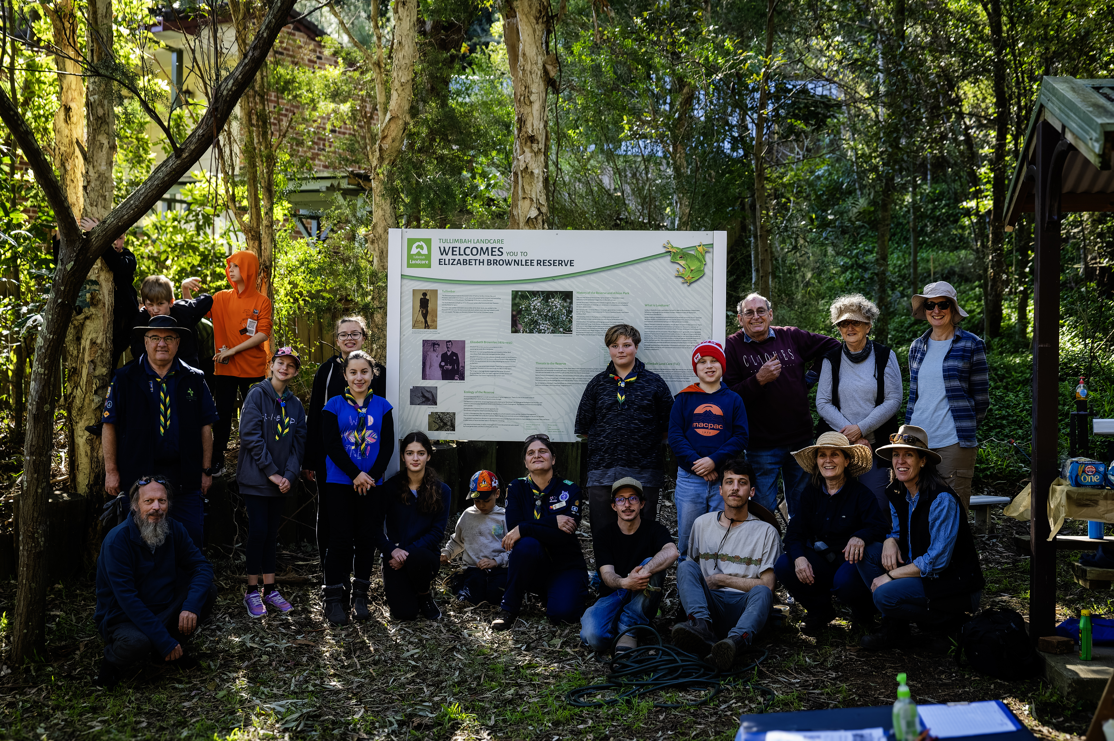 Scouts helped Tullimbah Landcare plant trees