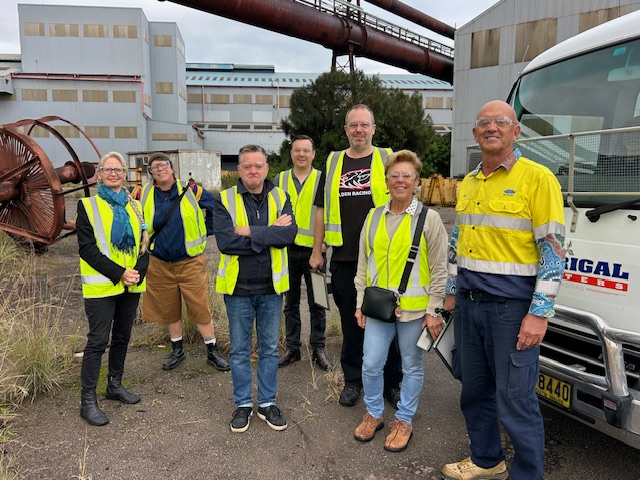 Champions for a bold regional museum share their excitement during steelworks site tour