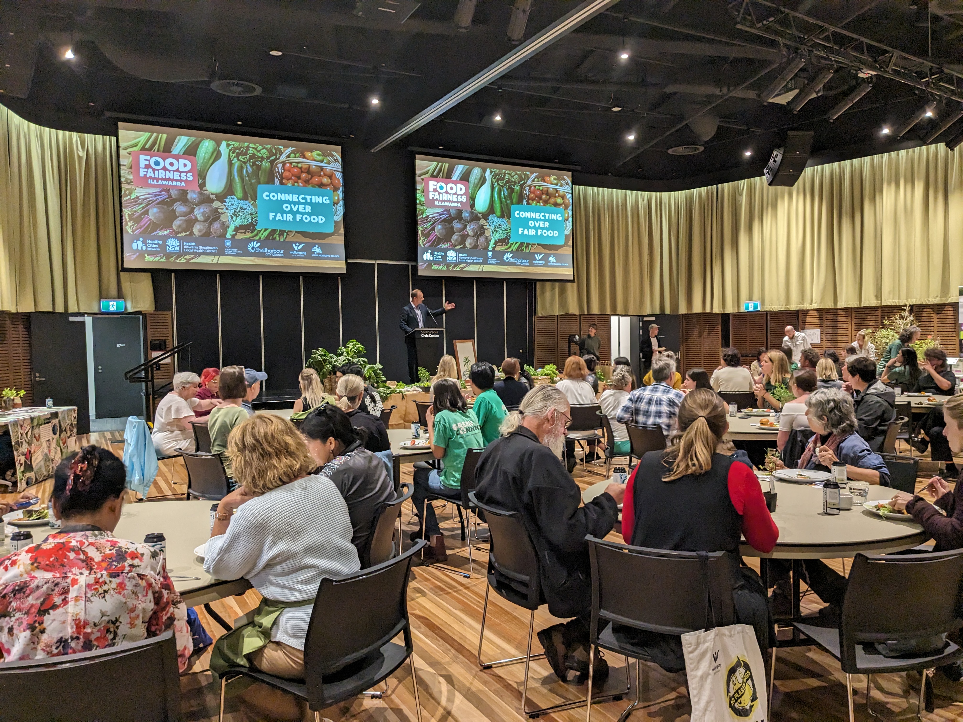 Inspiring speakers at Connecting Over Fair Food night in Shellharbour