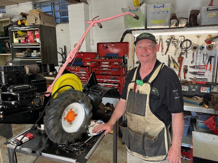 A colourful cultivator at Helensburgh Men's Shed