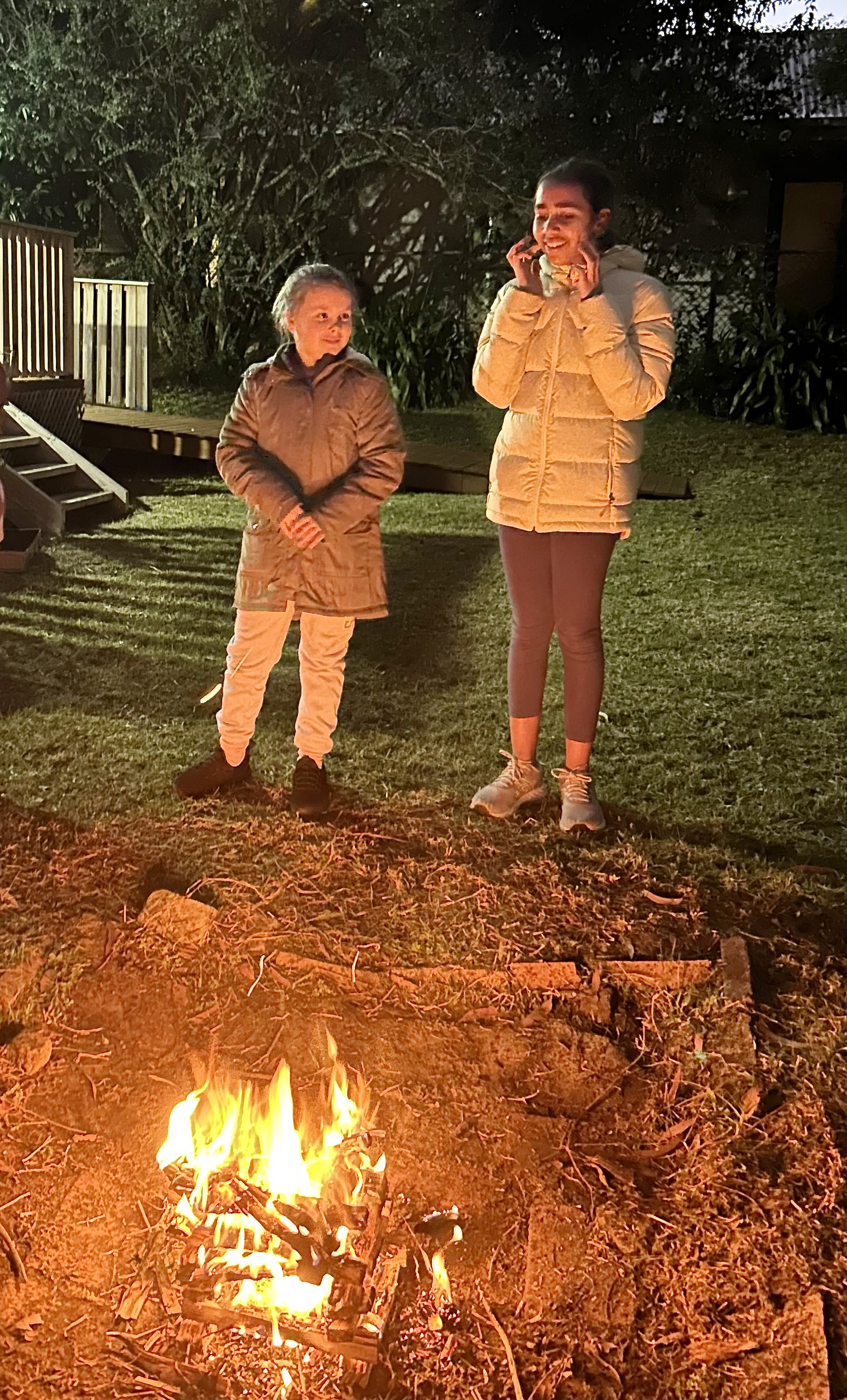 Jenga style: Girl Guides learn how to build a fire