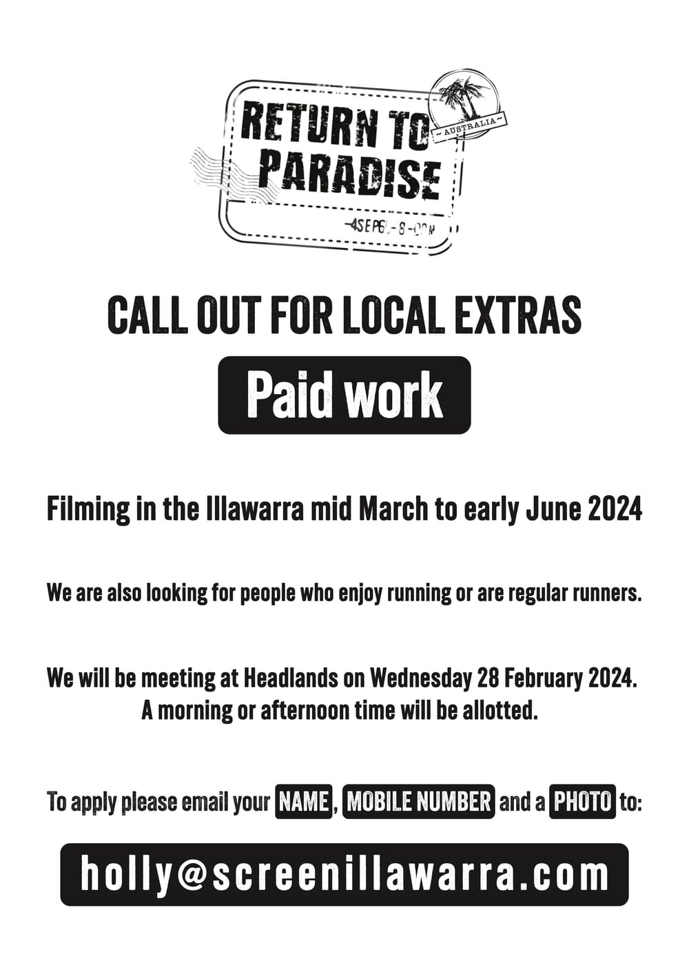 BBC makers of murder-mystery 'Return to Paradise' search for TV extras post image