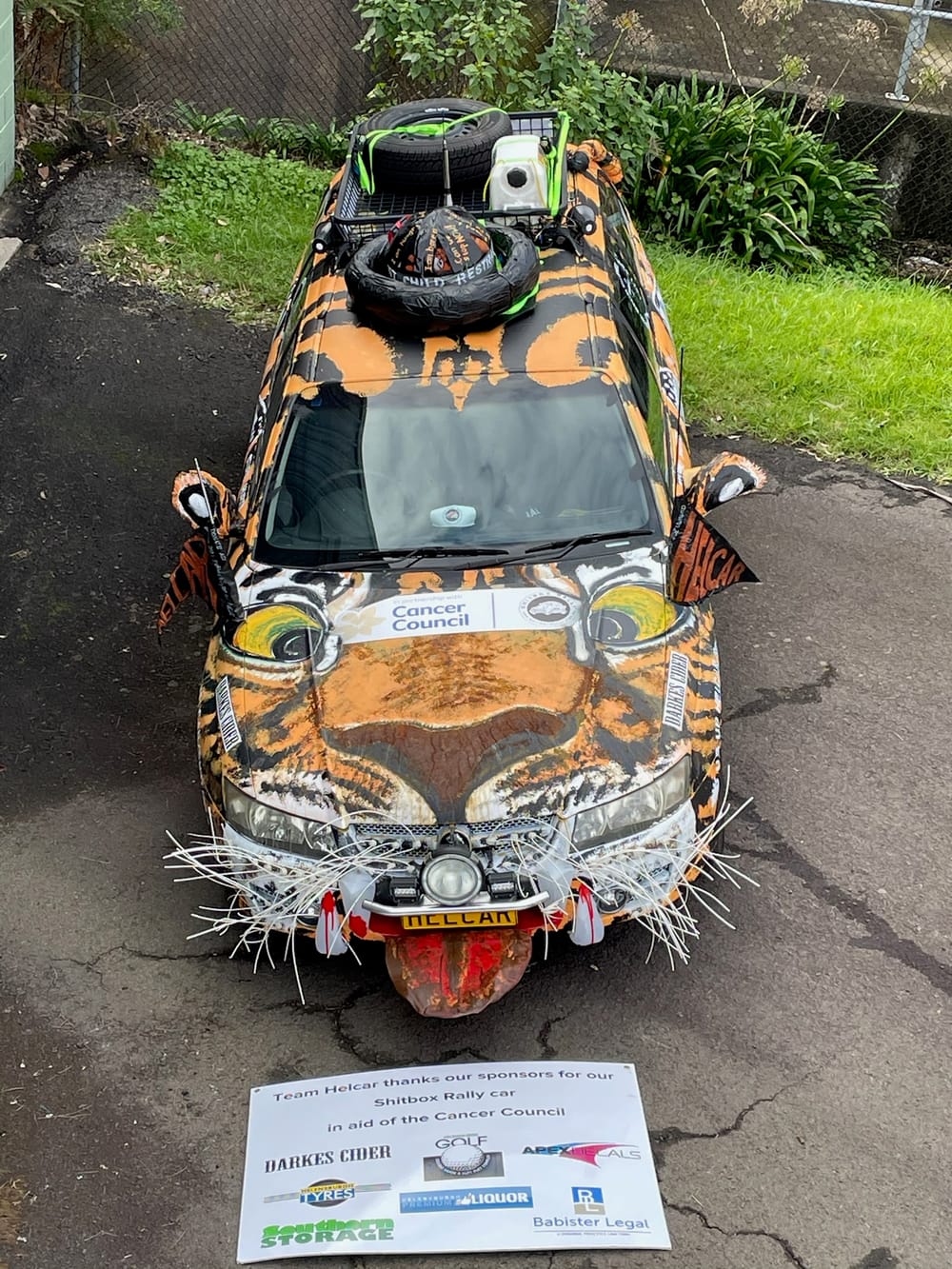 Team HELNO ready the rally car post image
