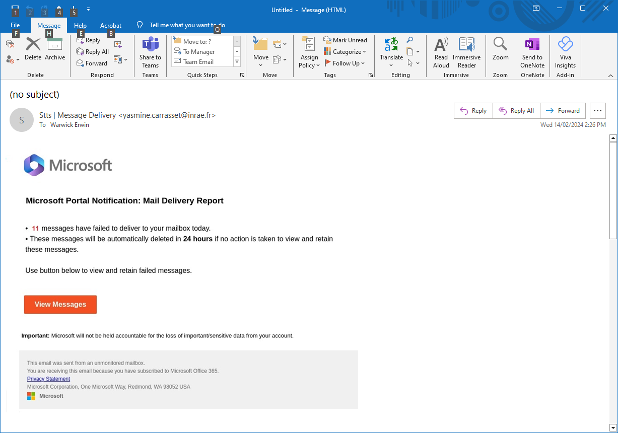 Scam Alert: Watch out for fake 'Microsoft' email post image