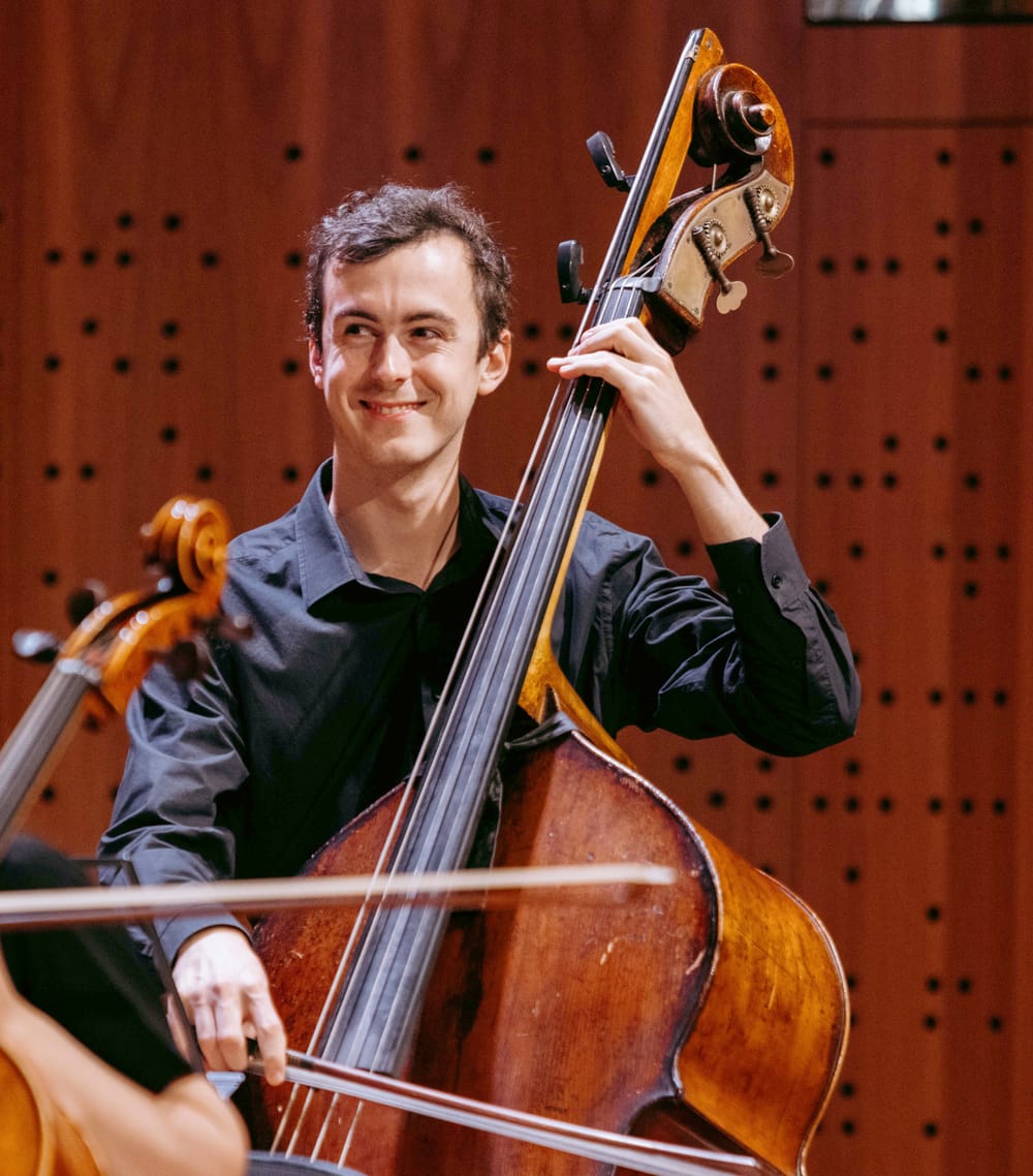 Meet Adrian Whitehall: Double bass player to launch 2024 Music & Tea concerts post image