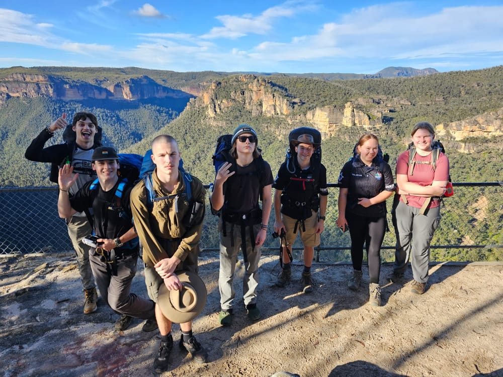 Venturers take on 3-day hike in Blue Mountains post image