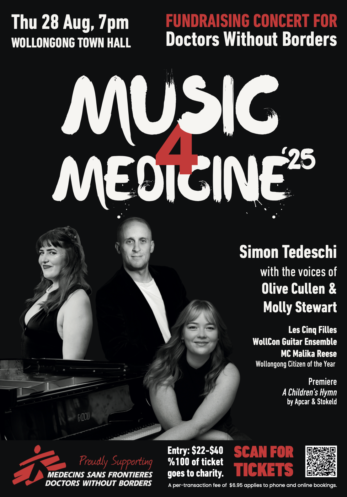 850 tickets for humanity: Music4Medicine aims to fill town hall for charity post image