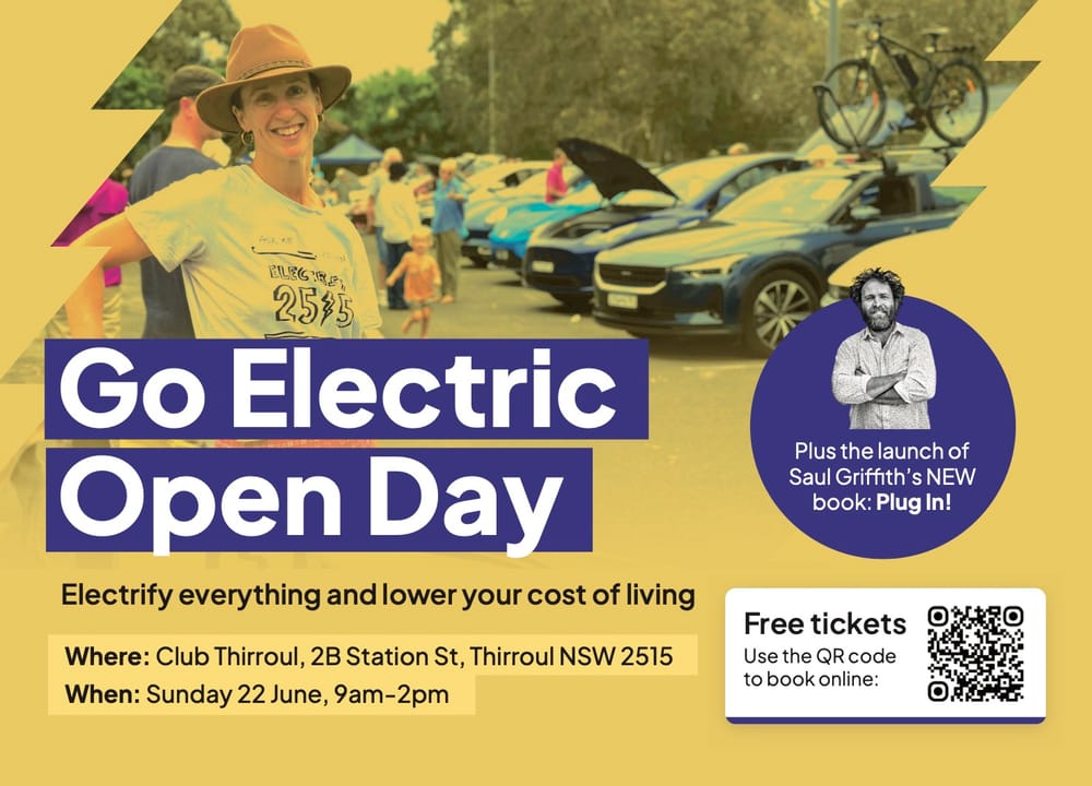 Plug In! Dr Saul Griffith to launch new book at free Go Electric Open Day in Thirroul post image