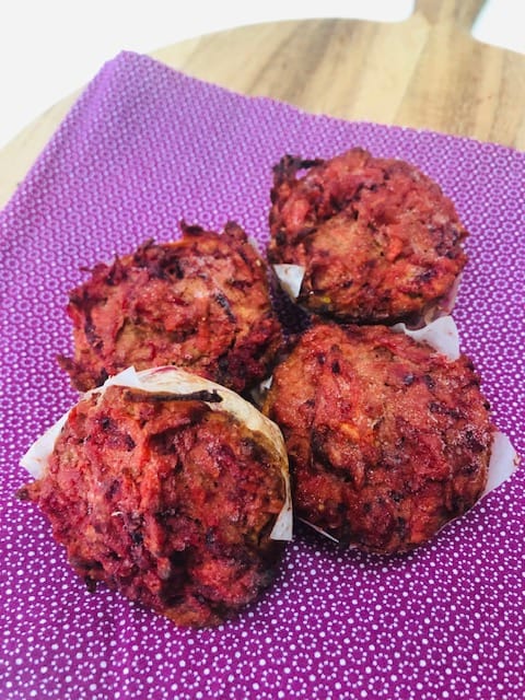 Beetroot + Carrot Lunchbox Muffins post image