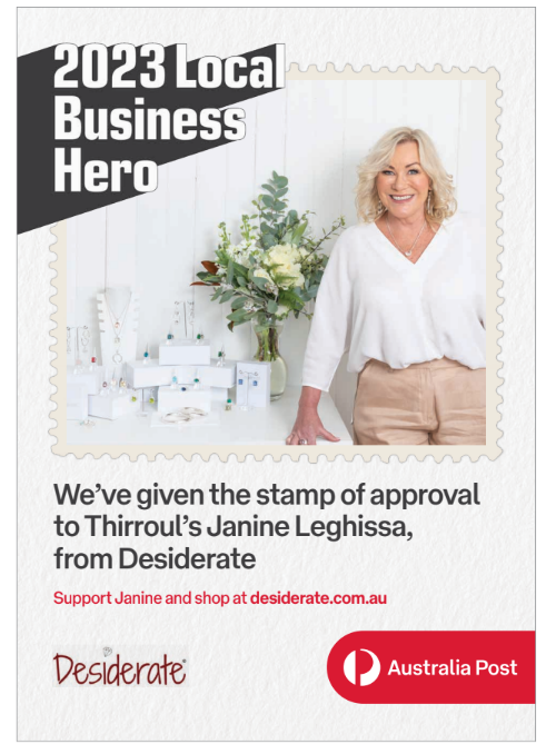 Thirroul Post Office delivers award for Desiderate founder Janine Leghissa post image