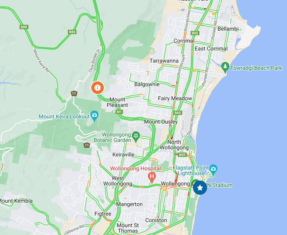 Changed traffic conditions on M1 Princes Motorway (Mount Ousley Road) post image