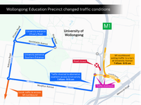 Temporary traffic changes for the Wollongong Education Precinct post image