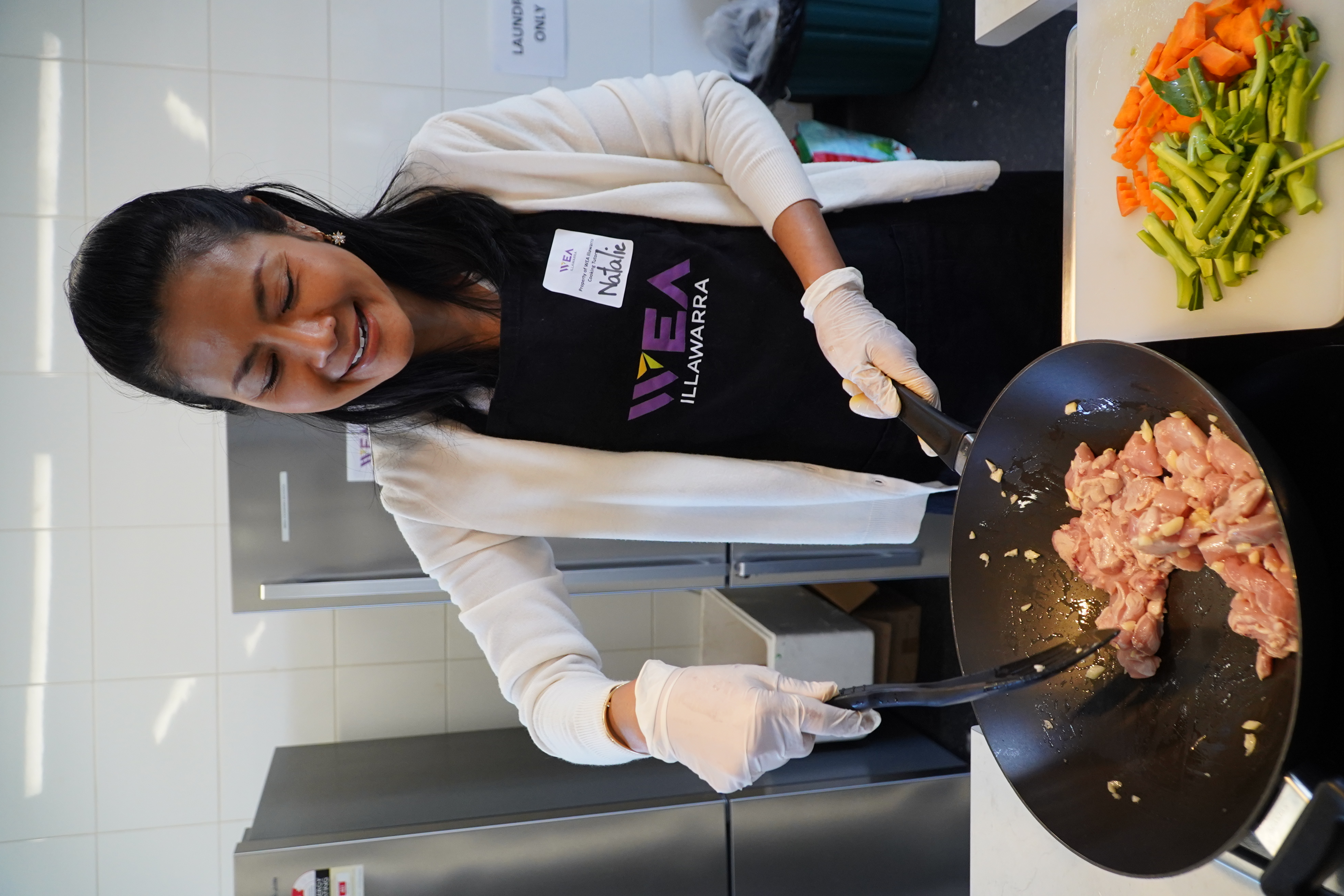 Cooking Thai noodles with Natalie